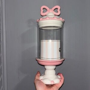 Peppermint and pine bow candy jar